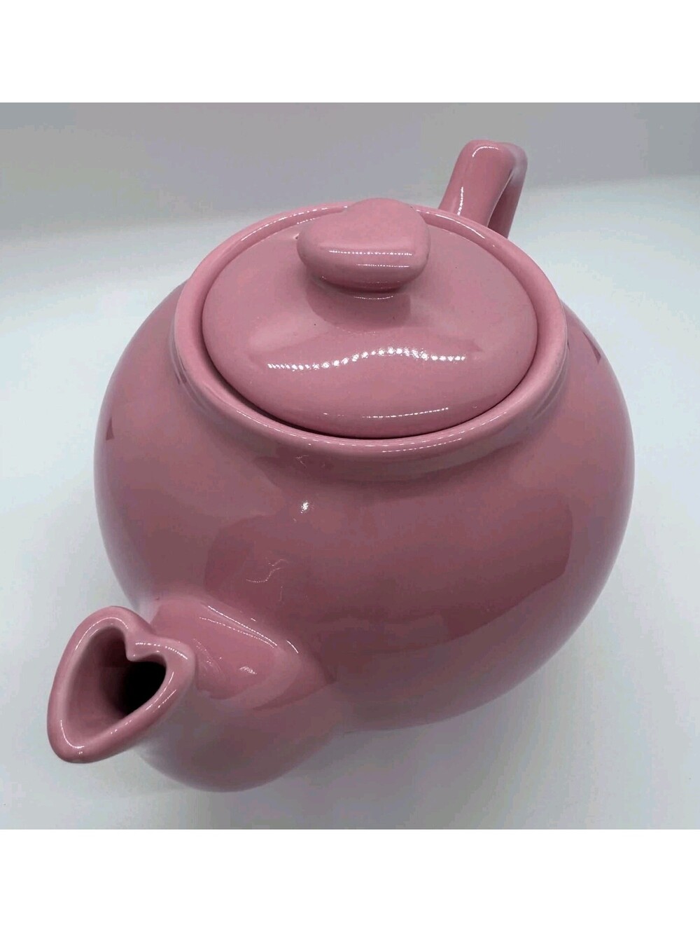 Mary Kay Pink Ceramic Teapot Heart Shaped Spout Collectible EUC